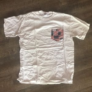 Fraternity collection USA American Flag Tee Shirt